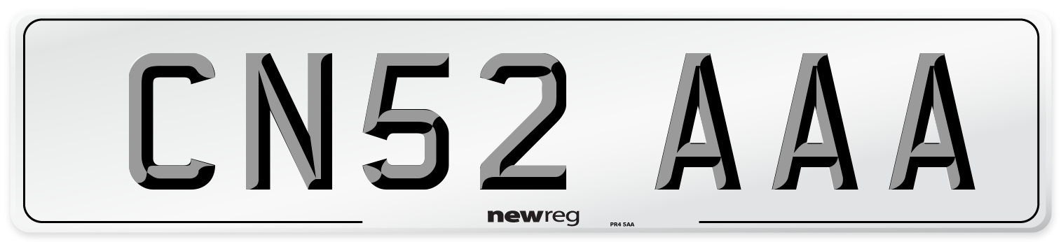CN52 AAA Number Plate from New Reg